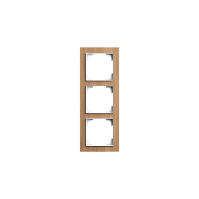 Abdeckrahmen 3-fach Holz Eiche - Busch-art linear®   