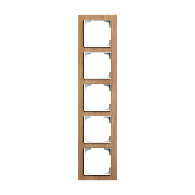 Abdeckrahmen 5-fach Holz Eiche - Busch-art linear®   