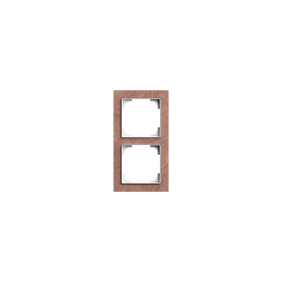 Abdeckrahmen 2-fach Schiefer Terra Rosso - Busch-art linear®   