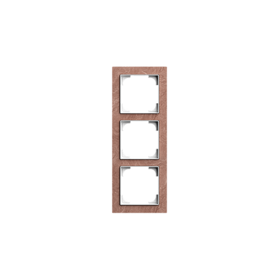 Abdeckrahmen 3-fach Schiefer Terra Rosso - Busch-art linear®   