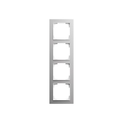 Abdeckrahmen 4-fach alusilber - Busch-art linear®   