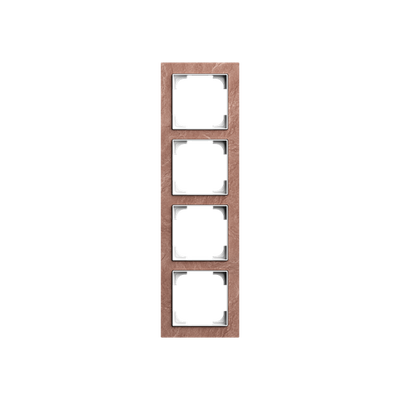 Abdeckrahmen 4-fach Schiefer Terra Rosso - Busch-art linear®   