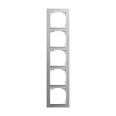Abdeckrahmen 5-fach alusilber - Busch-art linear®   
