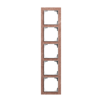 Abdeckrahmen 5-fach Schiefer Terra Rosso - Busch-art linear®   