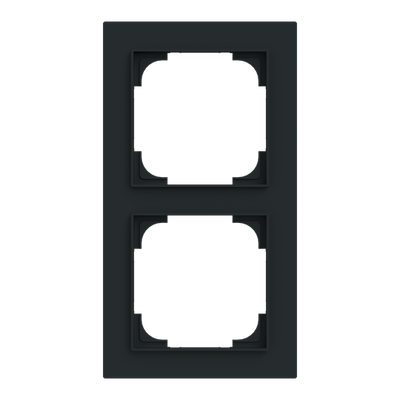 Abdeckrahmen 2-fach schwarz matt - Busch-art linear®