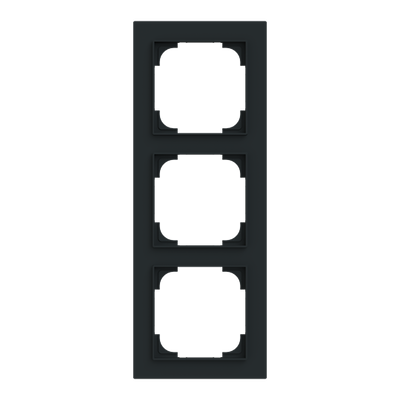 Abdeckrahmen 3-fach schwarz matt - Busch-art linear®   
