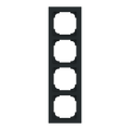Abdeckrahmen 4-fach schwarz matt - Busch-art linear®