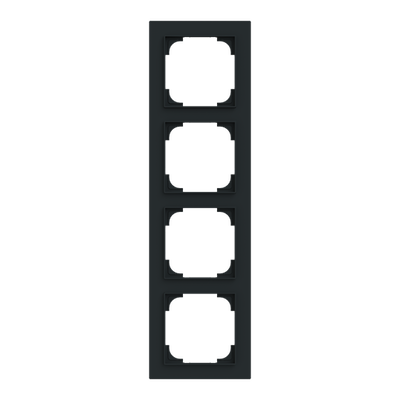 Abdeckrahmen 4-fach schwarz matt - Busch-art linear®