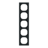 Abdeckrahmen 5-fach schwarz matt - Busch-art linear®   