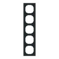 Abdeckrahmen 5-fach schwarz matt - Busch-art linear®
