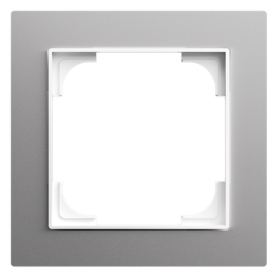 Abdeckrahmen 1-fach alusilber - Busch-art linear®   