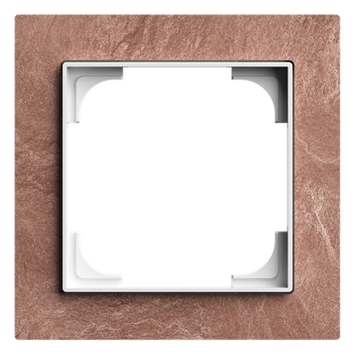Abdeckrahmen 1-fach Schiefer Terra Rosso - Busch-art linear®   