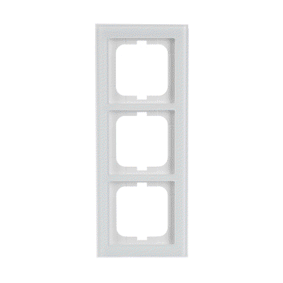 Abdeckrahmen 3-fach weißglas - Busch-axcent® pur   