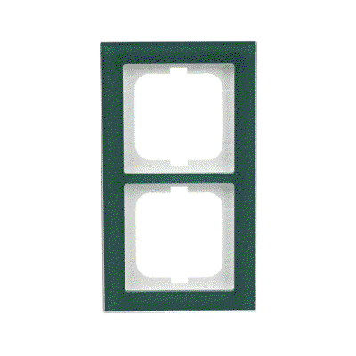 Abdeckrahmen 2-fach Glas Avocado - Busch-axcent® pur   