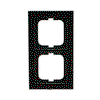 Abdeckrahmen 2-fach Glas schwarz - Busch-axcent® pur   