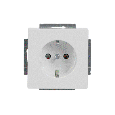 SCHUKO® Steckdosen-Einsatz Safety+ studioweiß - Plattform 63
