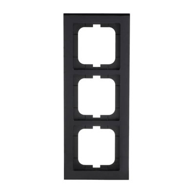 Abdeckrahmen 3-fach schwarz - Busch-axcent®   