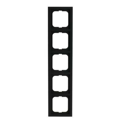 Abdeckrahmen 5-fach schwarz matt - future® linear - matt   