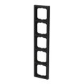 Abdeckrahmen 5-fach schwarz matt - future® linear - matt