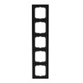Abdeckrahmen 5-fach schwarz matt - future® linear - matt