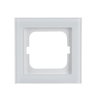 Abdeckrahmen 1-fach weißglas - Busch-axcent® pur   