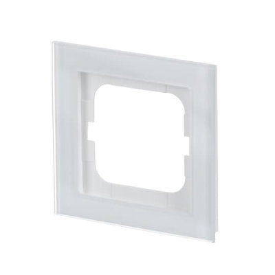 Abdeckrahmen 1-fach weißglas - Busch-axcent® pur   