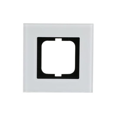Abdeckrahmen 1-fach weißglas - carat®   