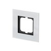 Abdeckrahmen 1-fach weißglas - carat®   
