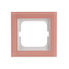 Abdeckrahmen 1-fach Glas Koralle - Busch-axcent® pur   