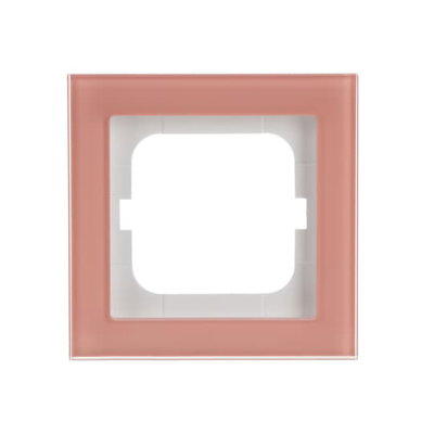 Abdeckrahmen 1-fach Glas Koralle - Busch-axcent® pur