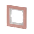 Abdeckrahmen 1-fach Glas Koralle - Busch-axcent® pur