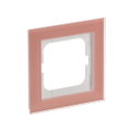 Abdeckrahmen 1-fach Glas Koralle - Busch-axcent® pur