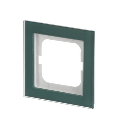 Abdeckrahmen 1-fach Glas Avocado - Busch-axcent® pur   