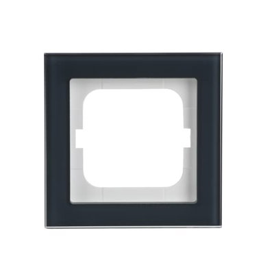 Abdeckrahmen 1-fach Glas Auster - Busch-axcent® pur   