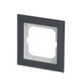 Abdeckrahmen 1-fach Glas Auster - Busch-axcent® pur