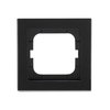 Abdeckrahmen 1-fach Glas schwarz - Busch-axcent® pur   