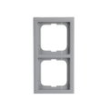 Abdeckrahmen 2-fach alusilber - future® linear