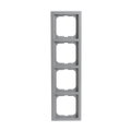 Abdeckrahmen 4-fach alusilber - future® linear