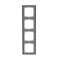 Abdeckrahmen 4-fach alusilber - future® linear