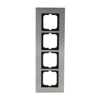 Abdeckrahmen 4-fach edelstahl - carat®   