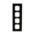 Abdeckrahmen 4-fach Glas schwarz - carat®