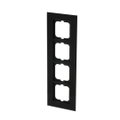 Abdeckrahmen 4-fach Glas schwarz - carat®