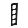 Abdeckrahmen 4-fach Glas schwarz - carat®   