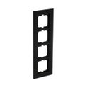 Abdeckrahmen 4-fach Glas schwarz - carat®