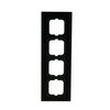 Abdeckrahmen 4-fach Glas schwarz - carat®   