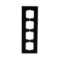 Abdeckrahmen 4-fach Glas schwarz - carat®