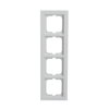 Abdeckrahmen 4-fach weißglas - Busch-axcent® pur   