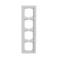 Abdeckrahmen 4-fach weißglas - Busch-axcent® pur