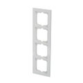 Abdeckrahmen 4-fach weißglas - Busch-axcent® pur