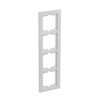 Abdeckrahmen 4-fach weißglas - Busch-axcent® pur   